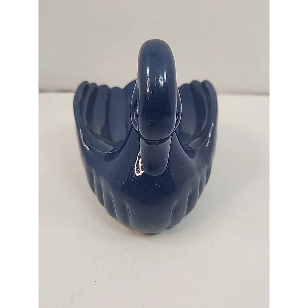 Vintage '94 Retro Acrylic Cobalt Blue Swan Shaped Soap Dish 5.5